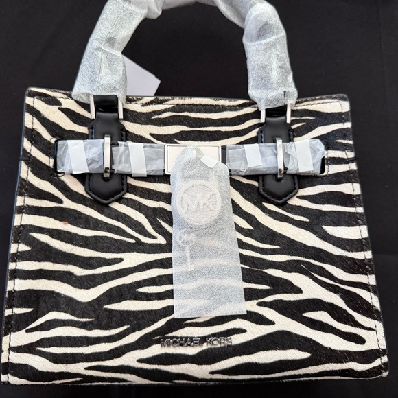 Michael Kors Handbags - Michael Kors Black and White Zebra Satchel